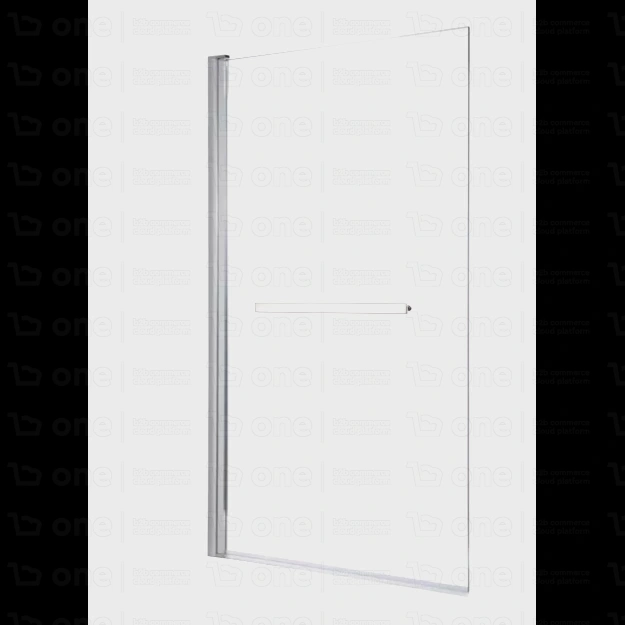 GoodHome Nubia 1-piece bathtub screen 150 x 95 cm chrome/transparent glass