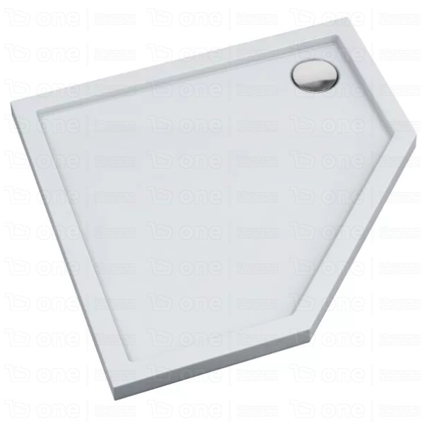 Sched-Pol Atla pentagonal acrylic shower tray 90 x 45 cm white